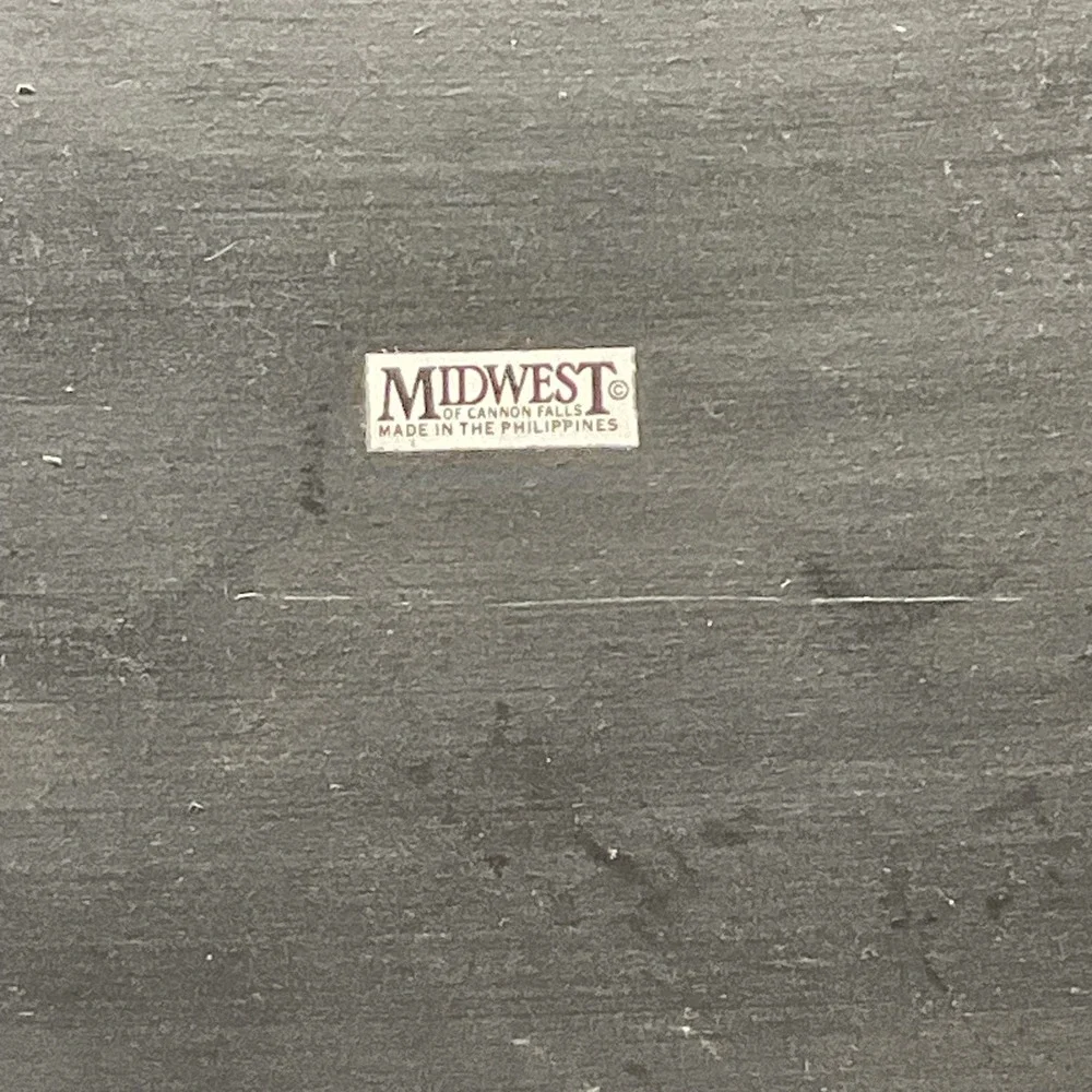 Midwest of Cannon Falls Plaid Serving Tray Fork Spoon Handles Red Green 16x12